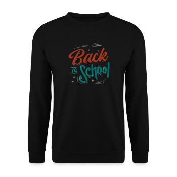 Back to school - Unisex Pullover - Schwarz - Vorne - Alina (178cm) & Michal (187cm)