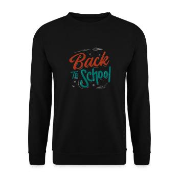 Back to school - Unisex Pullover - Schwarz - Vorne - Alina (178cm) & Michal (187cm)