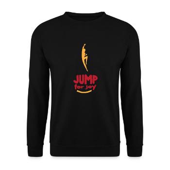 Jump For Joy par JoEp Skate - Sweat-shirt Unisexe - noir - Devant - Alina (178cm) & Michal (187cm)