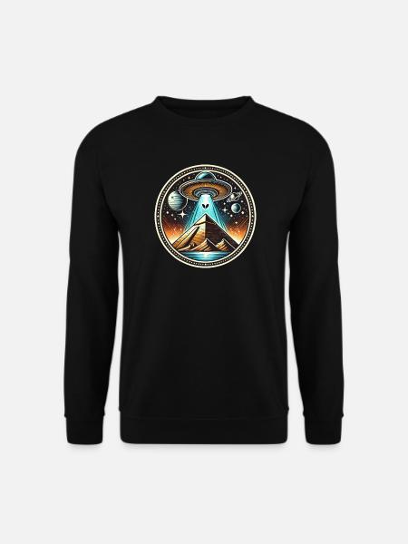 Ufo Alien Pyramiden Logo - Unisex Pullover - Schwarz