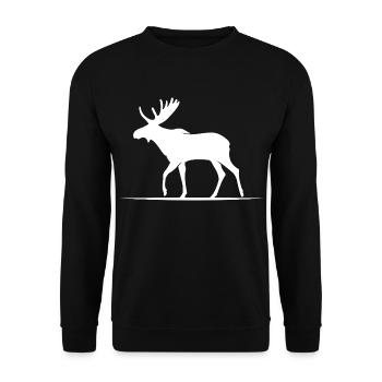 Canada Moose Backcountry Camping Moose Loon Maple - Unisex Sweatshirt - black - Front - Alina (178cm) & Michal (187cm)