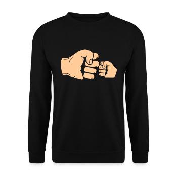 Fist check - Unisex Pullover - Schwarz - Vorne - Alina (178cm) & Michal (187cm)