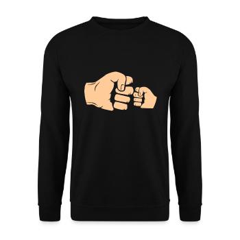 Fist check - Unisex Pullover - Schwarz - Vorne - Alina (178cm) & Michal (187cm)