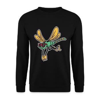 Blitzschnelle Libelle Schilfgürtel - Unisex Pullover - Schwarz - Vorne - Alina (178cm) & Michal (187cm)