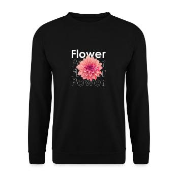 Le pouvoir des fleurs - Sweat-shirt Unisexe - noir - Devant - Alina (178cm) & Michal (187cm)