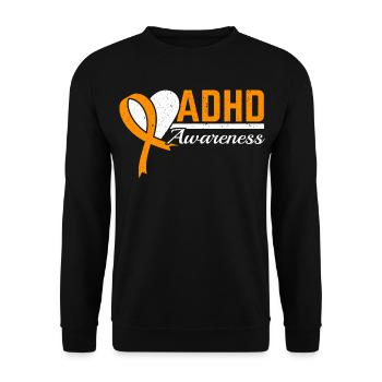ADHS-Bewusstsein Nuerodiversität Anders denken - Unisex Pullover - Schwarz - Vorne - Alina (178cm) & Michal (187cm)