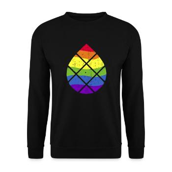 Augsburg Zirbelnuss LGBT LGBTQPlus - Unisex Pullover - Schwarz - Vorne - Alina (178cm) & Michal (187cm)
