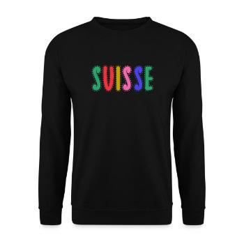 SUISSE. PAYS - Sweat-shirt Unisexe - noir - Devant - Alina (178cm) & Michal (187cm)