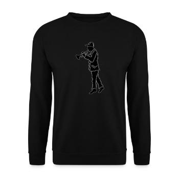trompeter - Unisex Pullover - Schwarz - Vorne - Alina (178cm) & Michal (187cm)