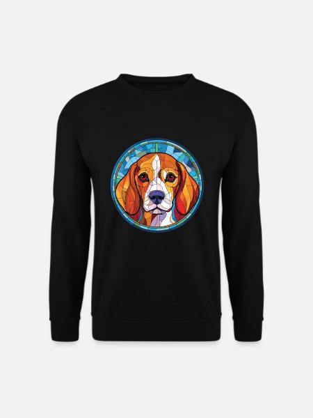 Kerry Beagle Hunderasse Aquarell Illustration - Unisex Pullover - Schwarz