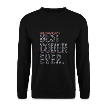 Bester Programmierer Coden Coder - Unisex Pullover - Schwarz - Vorne - Alina (178cm) & Michal (187cm)