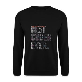 Bester Programmierer Coden Coder - Unisex Pullover - Schwarz - Vorne - Alina (178cm) & Michal (187cm)