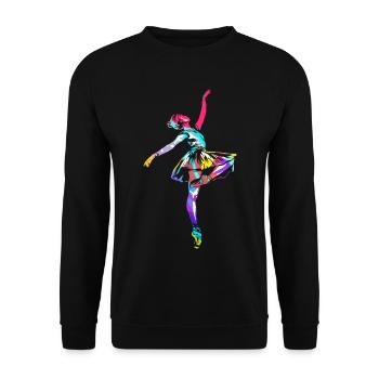 Anmutige Ballett Choreographie - Unisex Pullover - Schwarz - Vorne - Alina (178cm) & Michal (187cm)