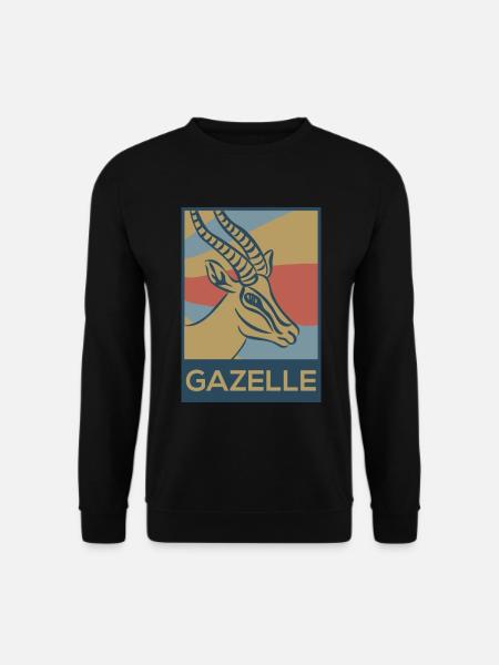Elegante Gazelle Savannenläufer - Unisex Pullover - Schwarz