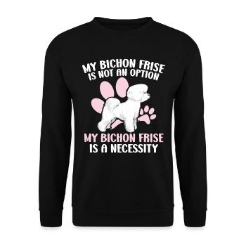 Bichon Frise Hundeliebhaber Hundezüchter Welpe Pfö - Unisex Pullover - Schwarz - Vorne - Alina (178cm) & Michal (187cm)