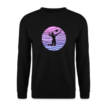 Volleyballerin Volleyballer Frauen Volleyball - Unisex Pullover - Schwarz - Vorne - Alina (178cm) & Michal (187cm)