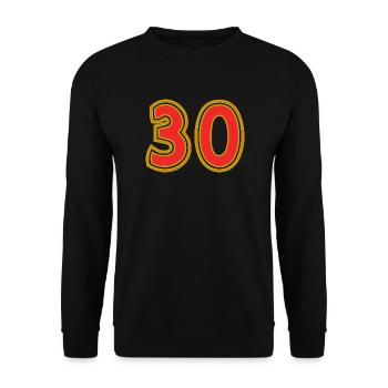 30. 30 YEARS. 30th ANNIVERSARY. 30 YEARS ANNIVERSARY. - Unisex Sweatshirt - black - Front - Alina (178cm) & Michal (187cm)