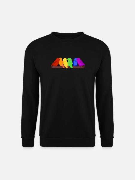 Regenbogen der Vögel - Unisex Pullover - Schwarz