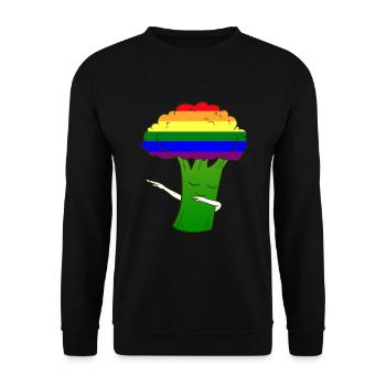 LGBT Broccoli - Unisex Pullover - Schwarz - Vorne - Alina (178cm) & Michal (187cm)