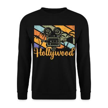 Hollywood Camera Vintage - Unisex Pullover - Schwarz - Vorne - Alina (178cm) & Michal (187cm)