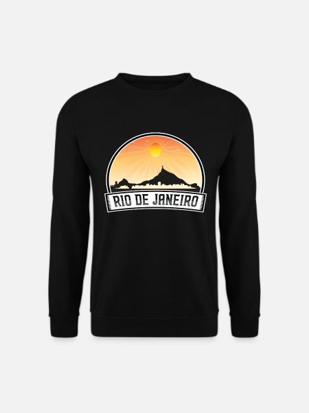 Rio de Janeiro Brasilien Skyline Vintage Sunset Trave - Unisex Pullover - Schwarz