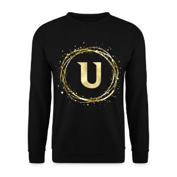U - Unisex Pullover - Schwarz - Vorne - Alina (178cm) & Michal (187cm)