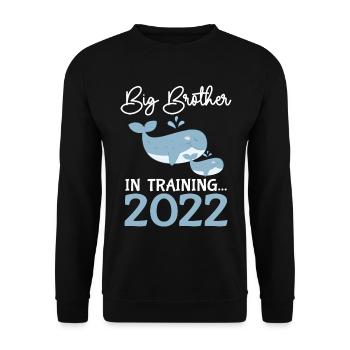 Großer Bruder 2022 Kennenlernen - Unisex Pullover - Schwarz - Vorne - Alina (178cm) & Michal (187cm)