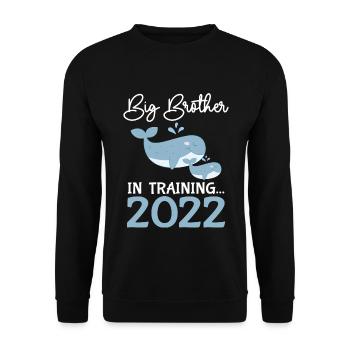 Großer Bruder 2022 Kennenlernen - Unisex Pullover - Schwarz - Vorne - Alina (178cm) & Michal (187cm)