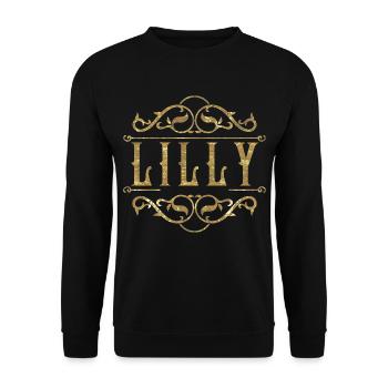 Lilly gold - Unisex Pullover - Schwarz - Vorne - Alina (178cm) & Michal (187cm)