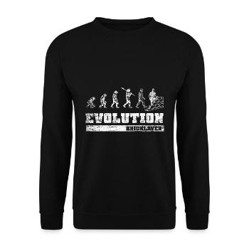 Schwindelfreier Dachdecker Ziegeldach - Unisex Pullover - Schwarz - Vorne - Alina (178cm) & Michal (187cm)