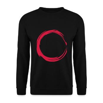 Kreis Design Symbol - Unisex Pullover - Schwarz - Vorne - Alina (178cm) & Michal (187cm)