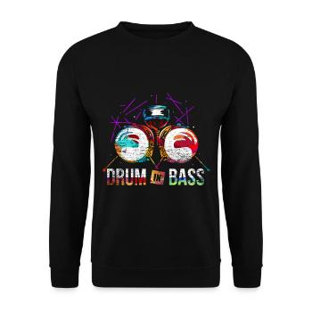 Wummernder Bass Dschungelparty - Unisex Pullover - Schwarz - Vorne - Alina (178cm) & Michal (187cm)