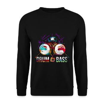 Wummernder Bass Dschungelparty - Unisex Pullover - Schwarz - Vorne - Alina (178cm) & Michal (187cm)