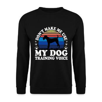 Irish Terrier Hund Liebhaber Silhouette Vintage Sonnenuntergang - Unisex Pullover - Schwarz - Vorne - Alina (178cm) & Michal (187cm)