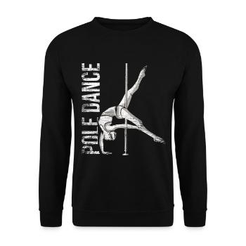 Verruchter Pole Dance Nachtclub - Unisex Pullover - Schwarz - Vorne - Alina (178cm) & Michal (187cm)