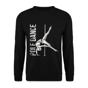 Verruchter Pole Dance Nachtclub - Unisex Pullover - Schwarz - Vorne - Alina (178cm) & Michal (187cm)
