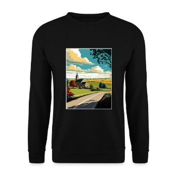 Lancaster County Pennsylvania Reiseposter - Unisex Pullover - Schwarz - Vorne - Alina (178cm) & Michal (187cm)