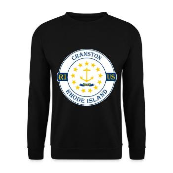 Cranston Rhode Island Flagge USA Souvenir Abzeichen - Unisex Pullover - Schwarz - Vorne - Alina (178cm) & Michal (187cm)