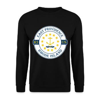 East Providence Rhode Island Flagge USA Souvenir - Unisex Pullover - Schwarz - Vorne - Alina (178cm) & Michal (187cm)