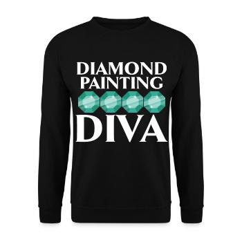 Diamantmalerei Handwerkszeug Diamantmaler - Unisex Pullover - Schwarz - Vorne - Alina (178cm) & Michal (187cm)
