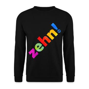 ZEHN 10 JAHRE 10. GEBURTSTAG - Unisex Pullover - Schwarz - Vorne - Alina (178cm) & Michal (187cm)