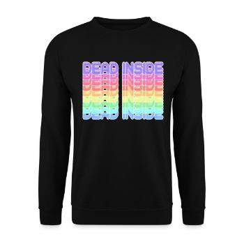 Dead Inside Rainbow - Unisex Pullover - Schwarz - Vorne - Alina (178cm) & Michal (187cm)