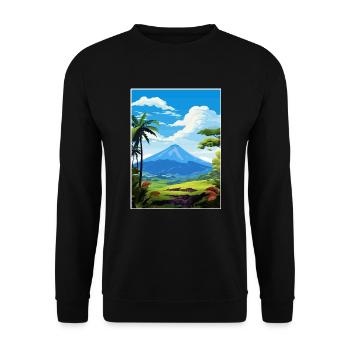 La Fortuna Costa Rica Vintage Reiseposter WPA - Unisex Pullover - Schwarz - Vorne - Alina (178cm) & Michal (187cm)