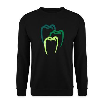Zahn 4 Zahnarzt Dental Dentist - Unisex Pullover - Schwarz - Vorne - Alina (178cm) & Michal (187cm)