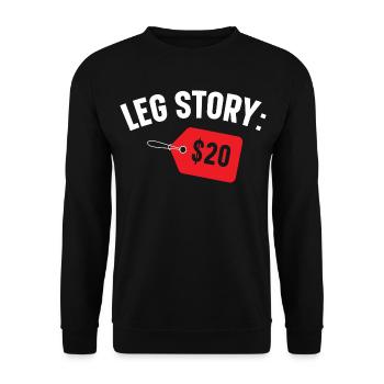 Bein Geschichte $20 Behinderung Hilfen Lustige Amp - Unisex Pullover - Schwarz - Vorne - Alina (178cm) & Michal (187cm)