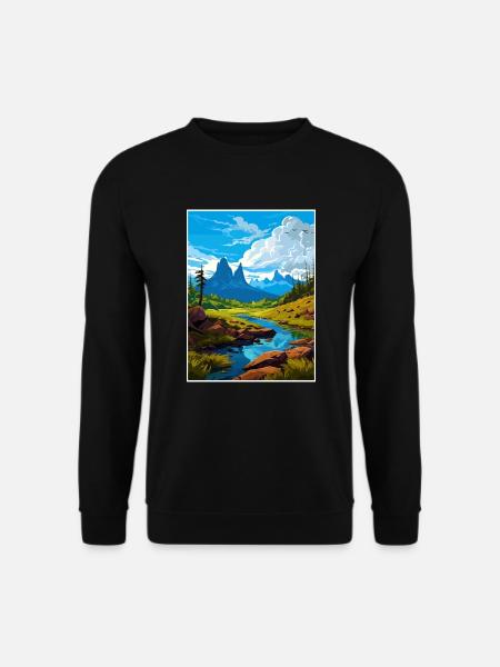 Cradle Mountain Australien Vintage Reiseposter - Unisex Pullover - Schwarz