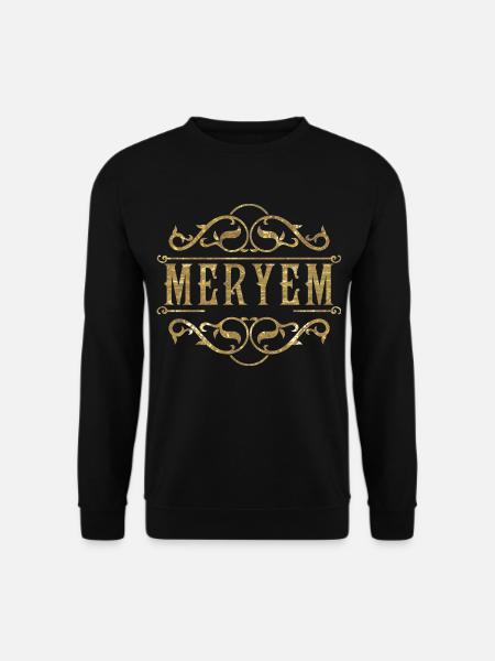 Meryem gold - Unisex Pullover - Schwarz