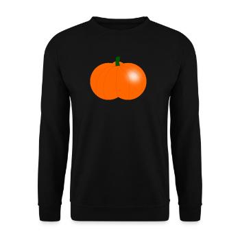 HALLOWEEN. KÜRBIS. HALLOWEEN-KÜRBIS - Unisex Pullover - Schwarz - Vorne - Alina (178cm) & Michal (187cm)