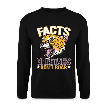 Fakten Geparden brüllen nicht Wildlife Zookeeper - Unisex Pullover - Schwarz - Vorne - Alina (178cm) & Michal (187cm)