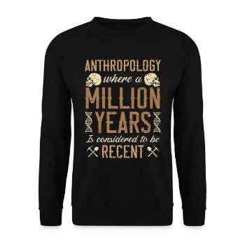 Anthropologielehrer Wissenschaft Anthropologe - Unisex Pullover - Schwarz - Vorne - Alina (178cm) & Michal (187cm)